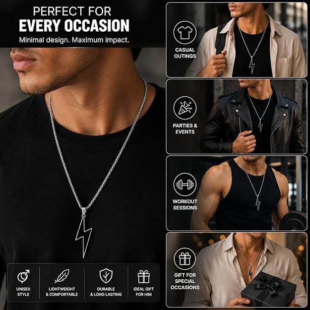 Lightning Bolt single strike Pendant