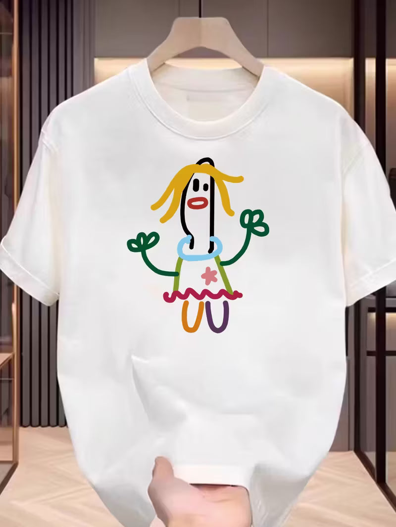 Human Print Hip-Hop Design Unisex Short Sleeve T-Shirt