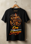 Om Naag Design "Om Namah Shivaya" Black Cotton T-Shirt