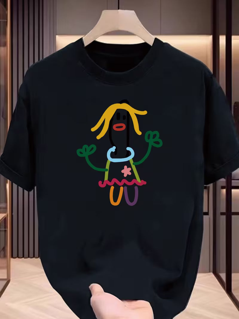 Human Print Hip-Hop Design Unisex Short Sleeve T-Shirt